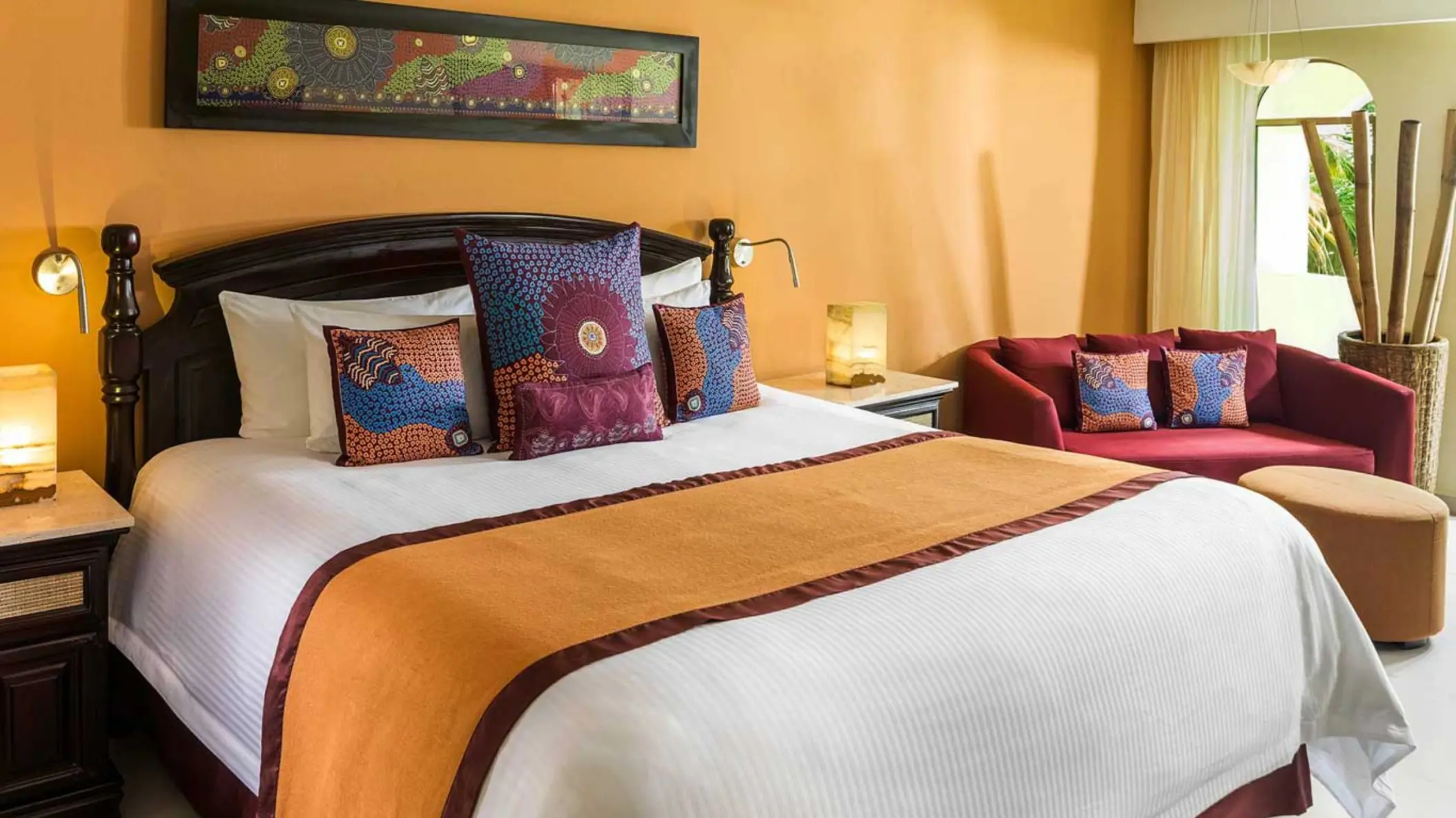 suite with king bed at El Dorado Royale