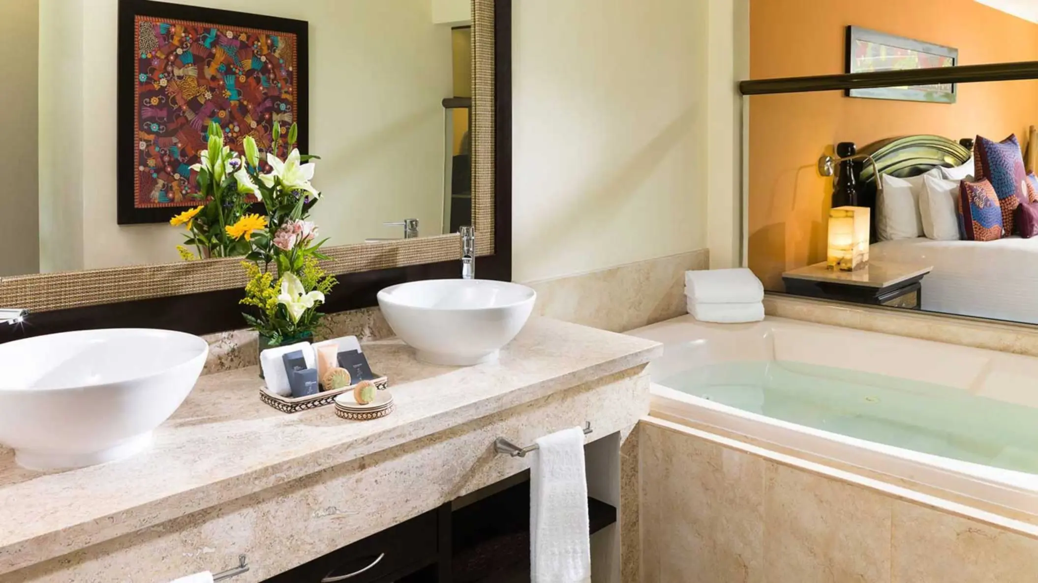 washroom of a suite with luxury amenities at El Dorado Royale