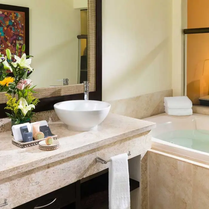 washroom of a suite with luxury amenities at El Dorado Royale