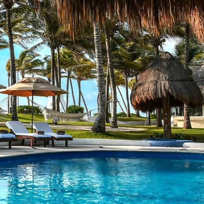 el dorado seaside suites pool and landscaped gardens