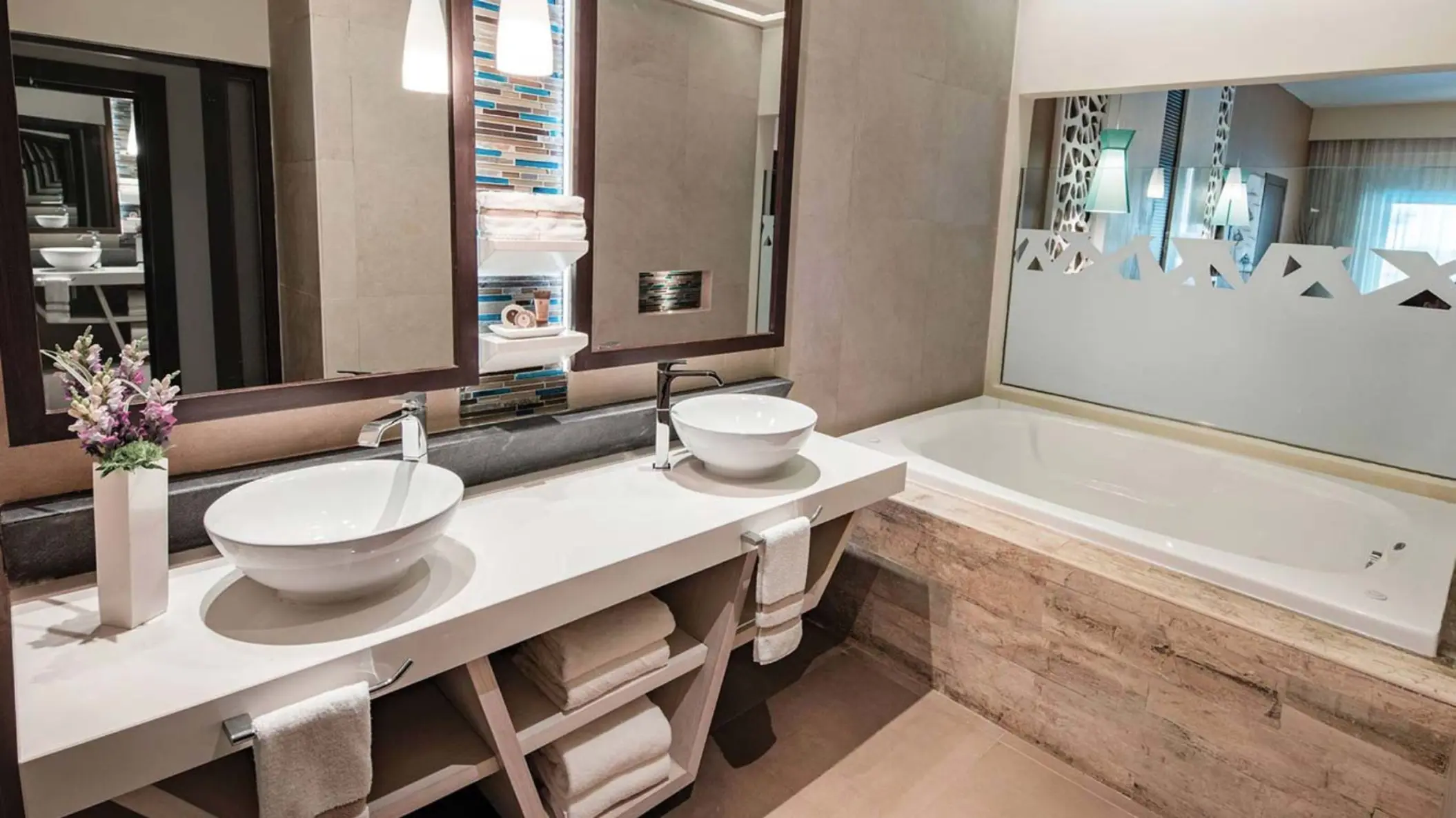 washroom with tub of suite at El Dorado Seaside Suites