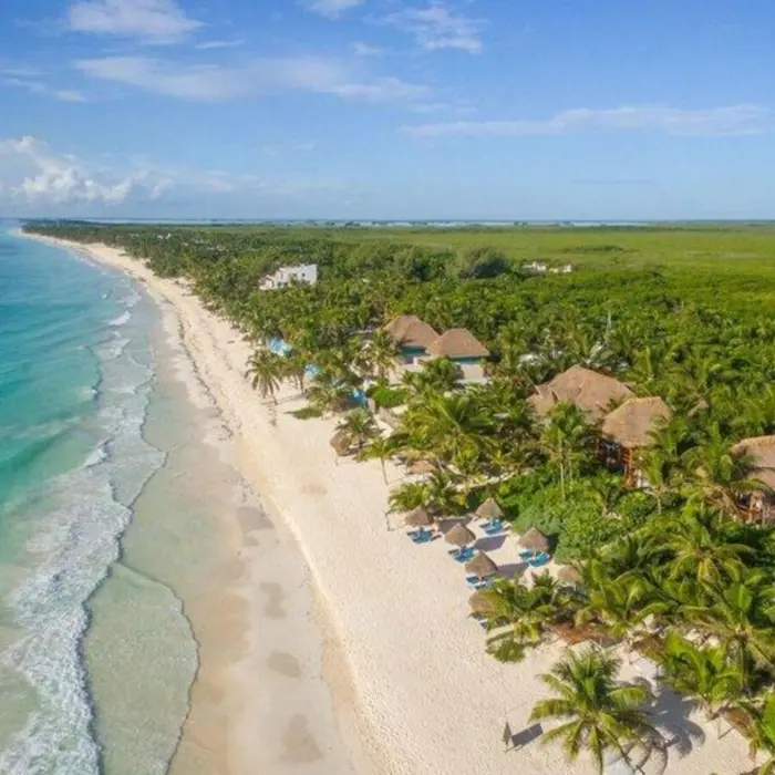aerial view of Encantada Tulum