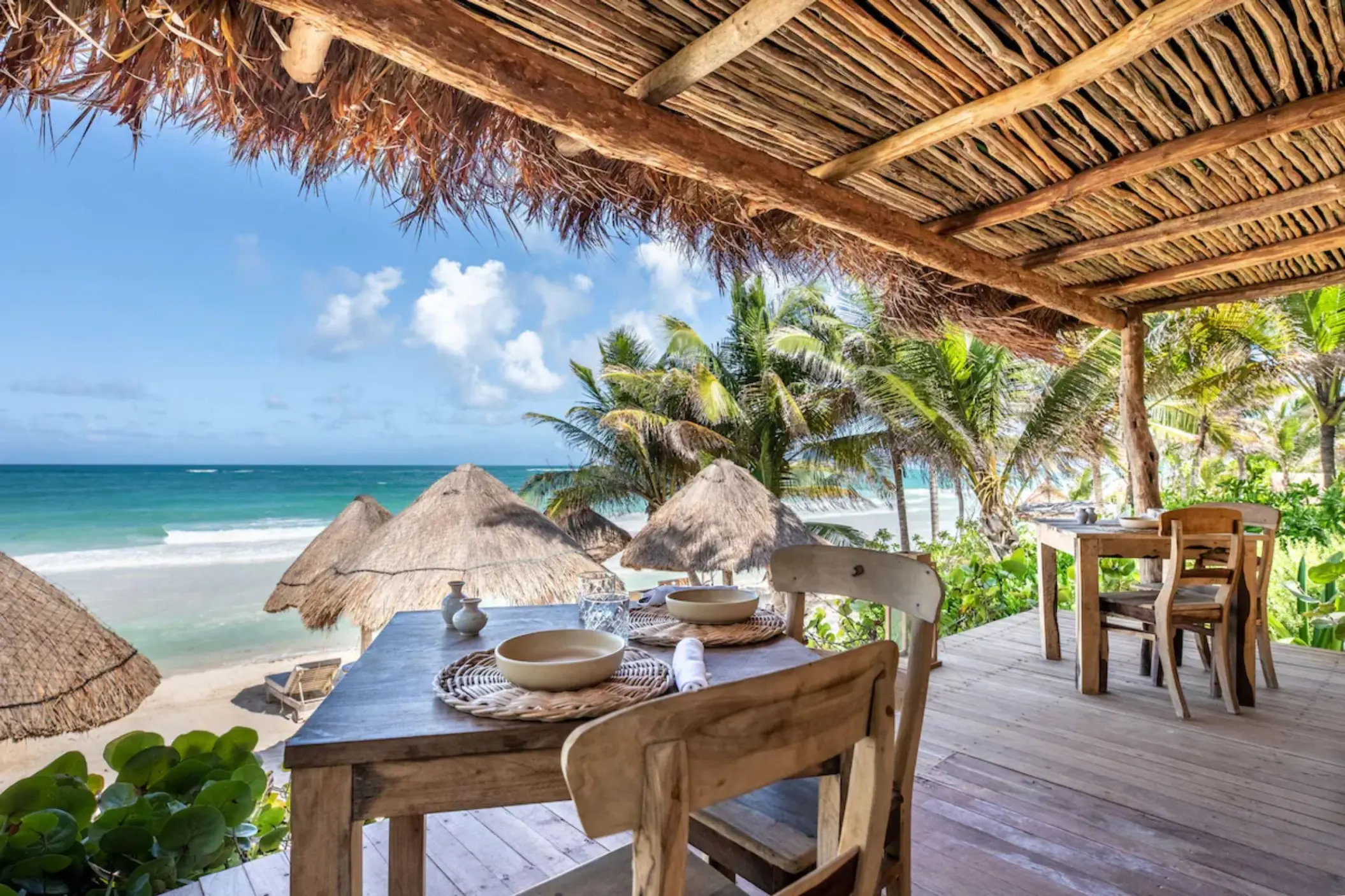 beachfront restaurant at Encantada Tulum