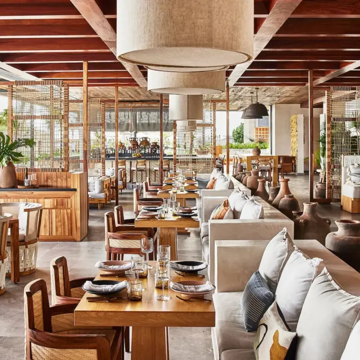 itzam restaurant indoor seating at Etereo Riviera Maya