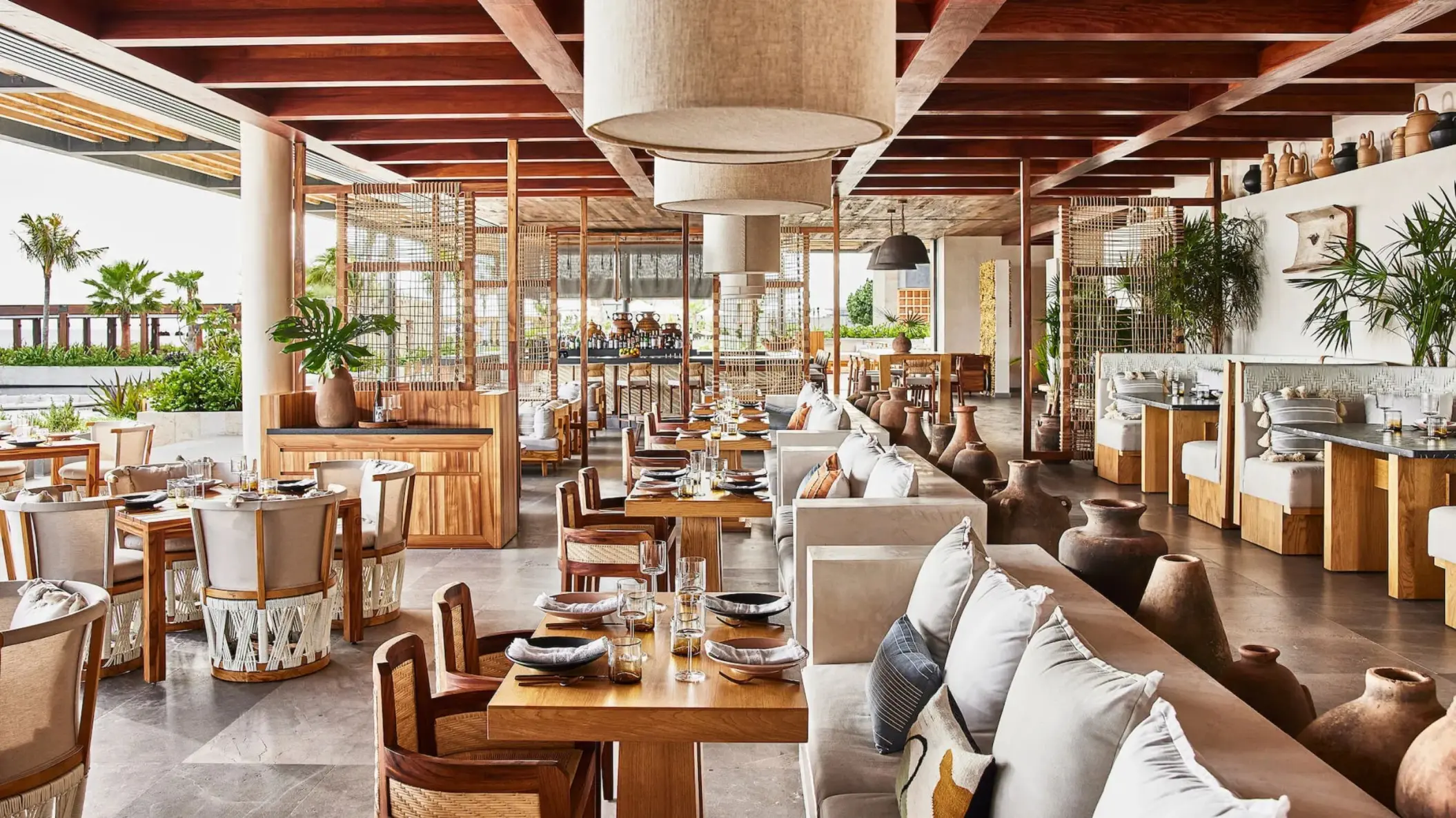 itzam restaurant indoor seating at Etereo Riviera Maya