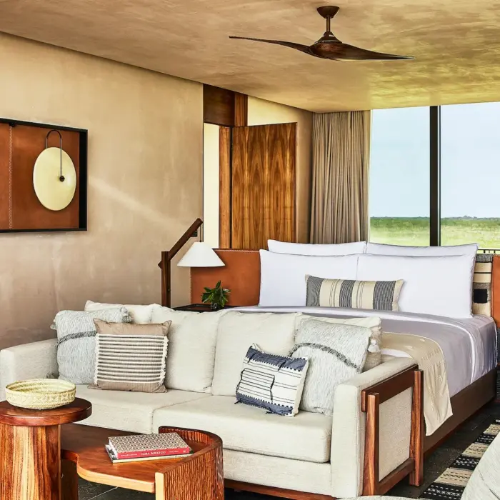 plush suite at Etereo Riviera Maya