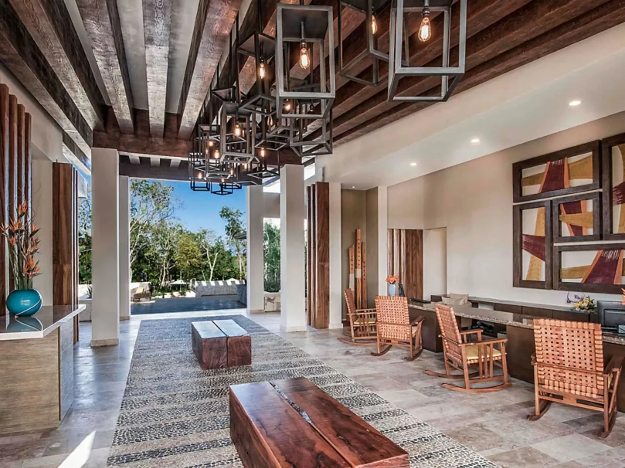 lobby and reception at Fairmont Heritage Place Mayakoba