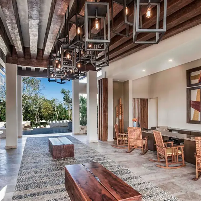 lobby and reception at Fairmont Heritage Place Mayakoba