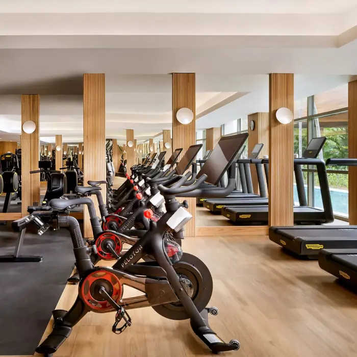 cardio section of the fitness center at Fairmont Mayakoba