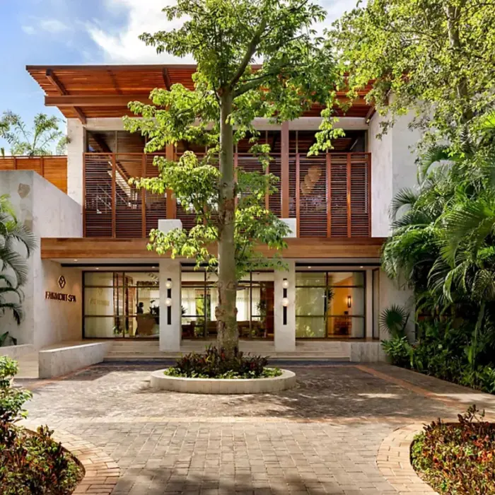 fairmont spa exterior at Fairmont Mayakoba