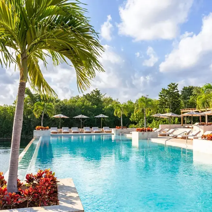 swimming pool at Fairmont Mayakoba