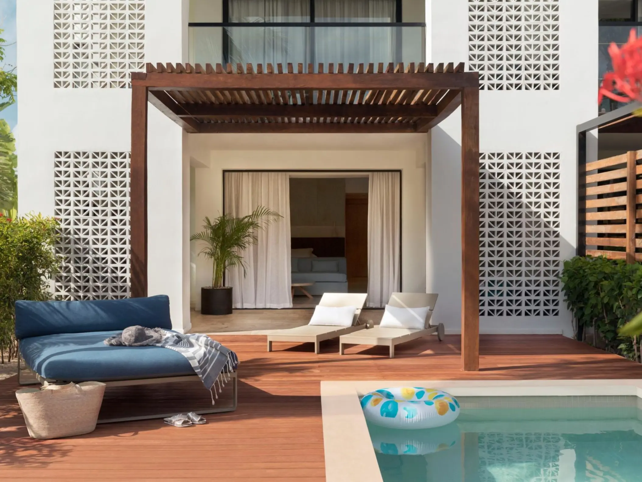 exterior of suite with private pool at finest playa mujeres