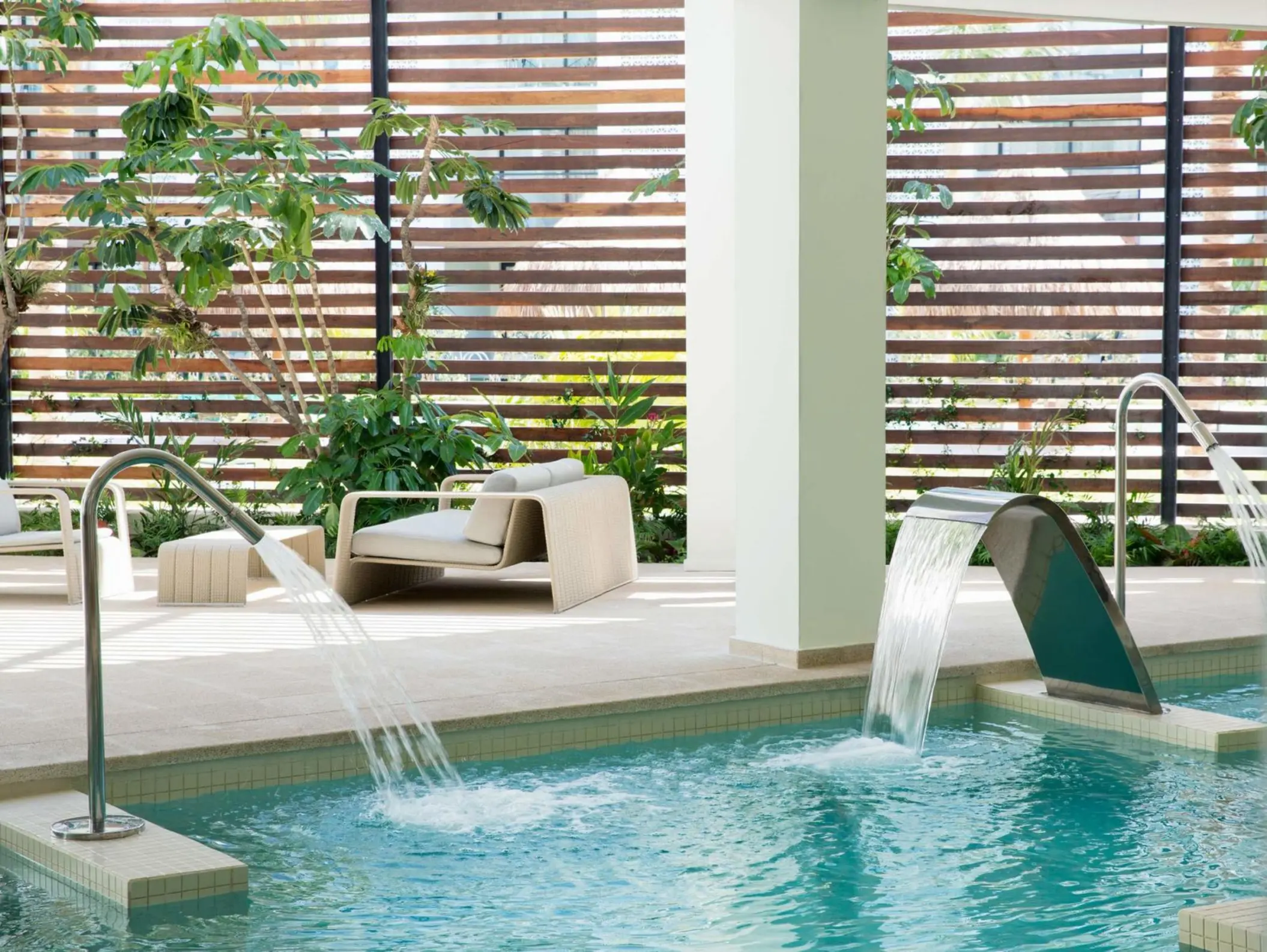 hydrotherapy area at the spa at finest playa mujeres