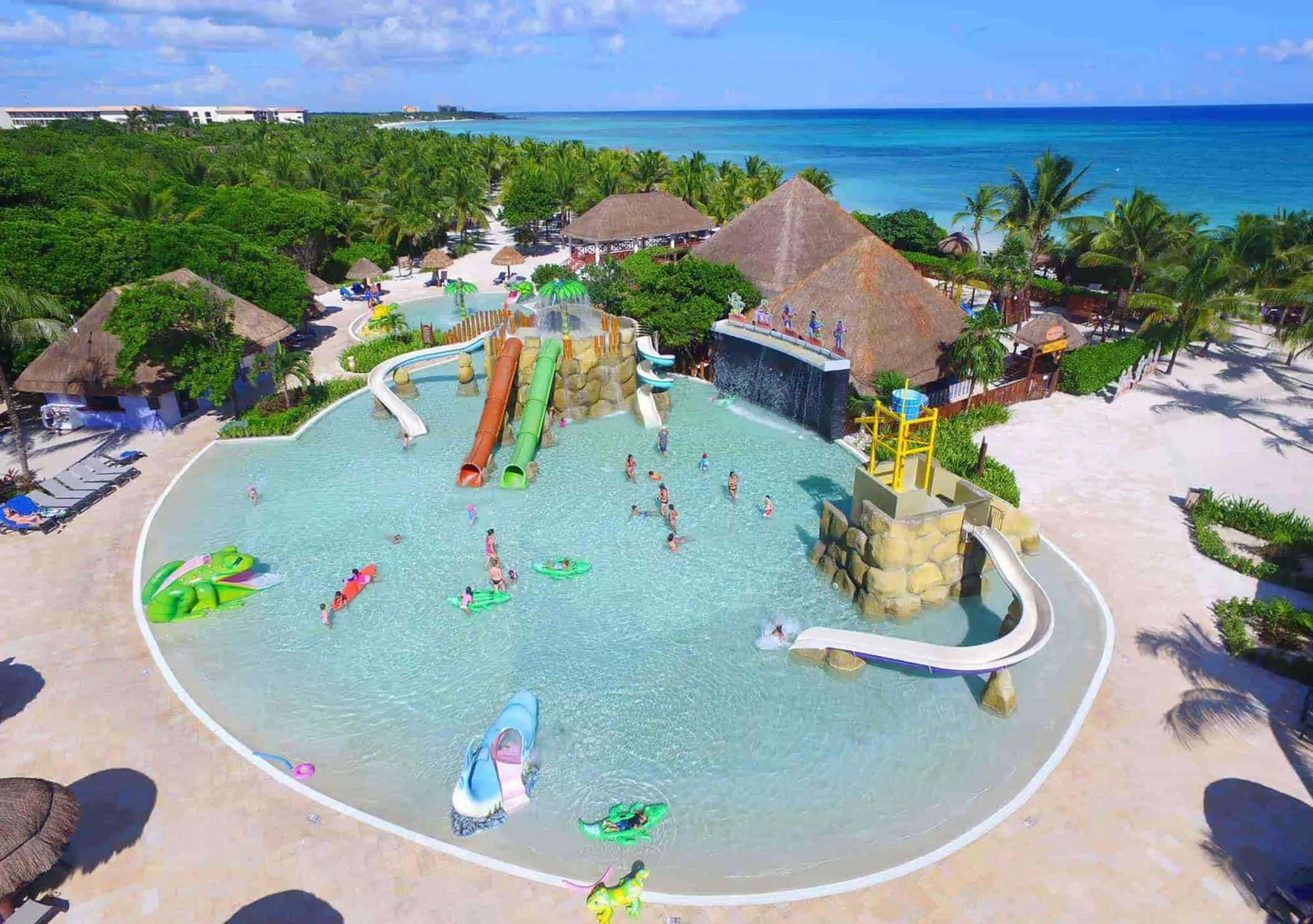 kids pool with slides at grand palladium colonial