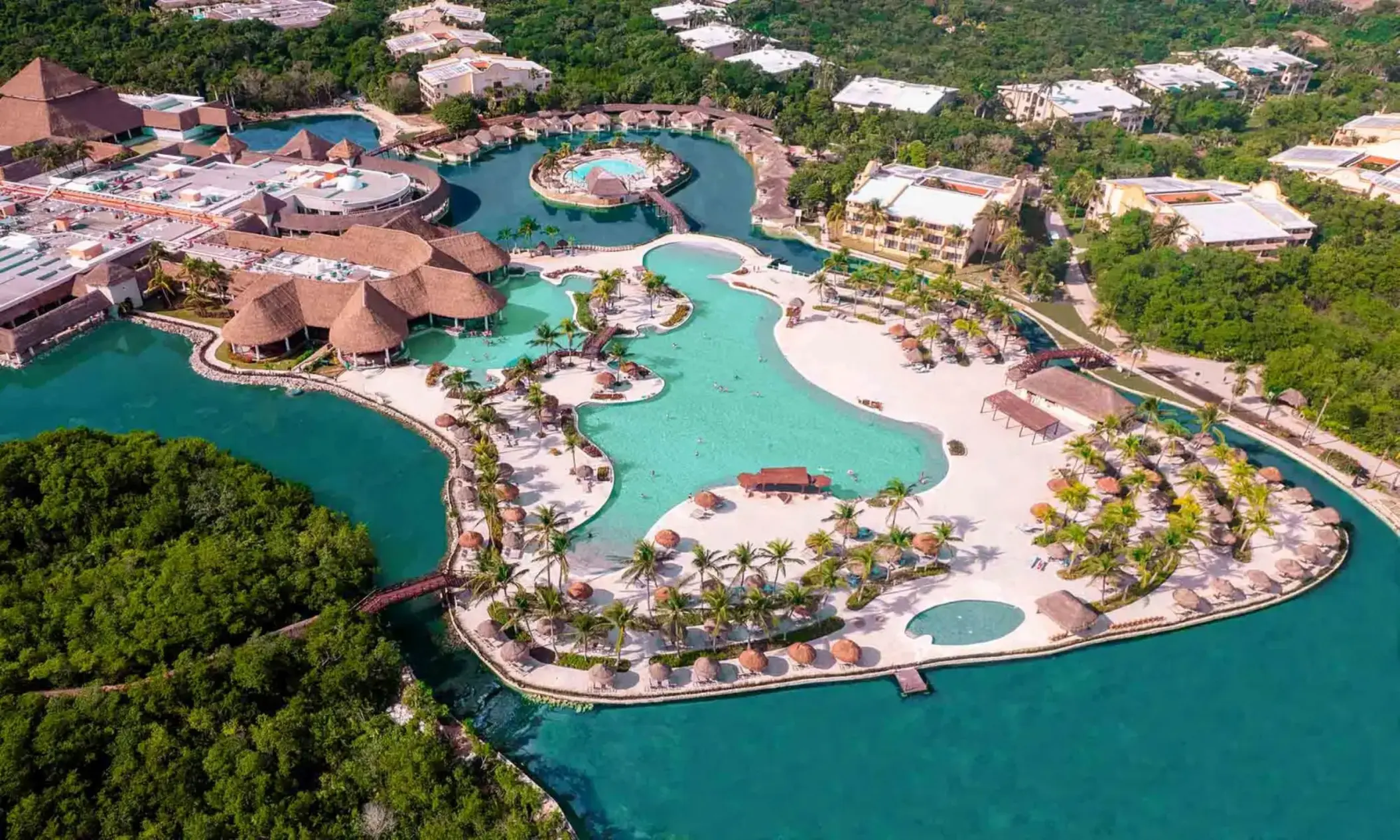 aerial view of grand palladium white sand