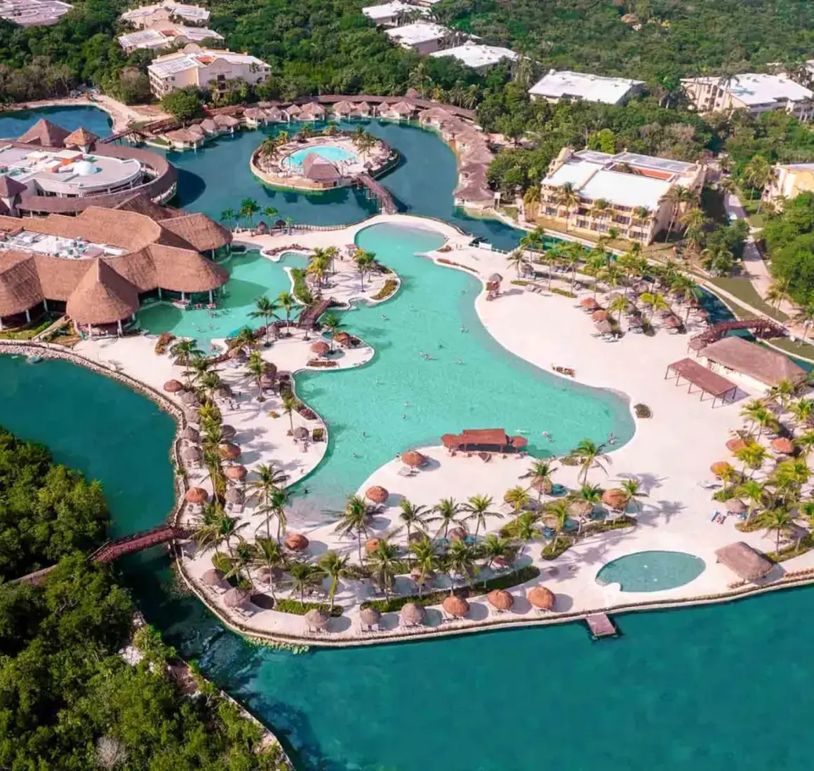 aerial view of grand palladium white sand