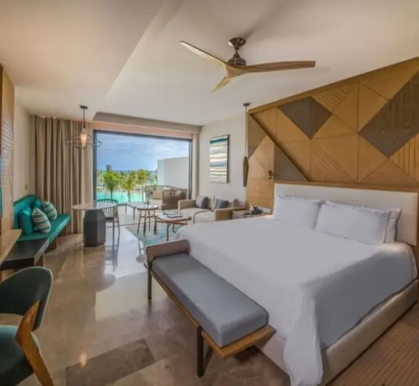 partial ocean view suite at Haven Riviera Cancun