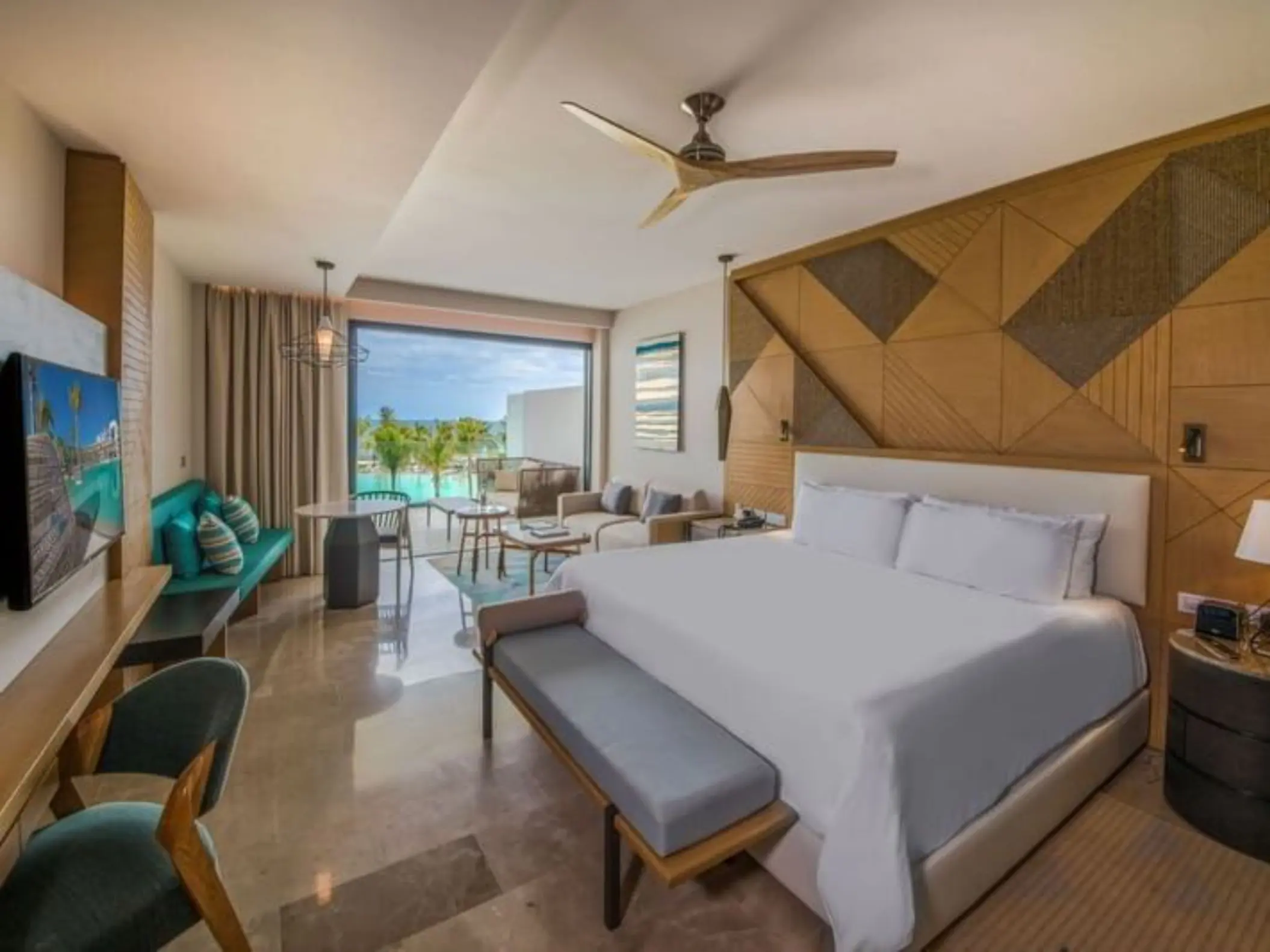 partial ocean view suite at Haven Riviera Cancun