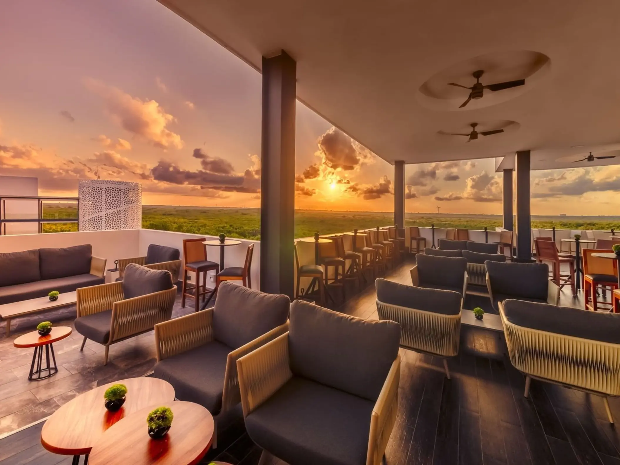 limes bar during a beautiful sunset at Haven Riviera Cancun