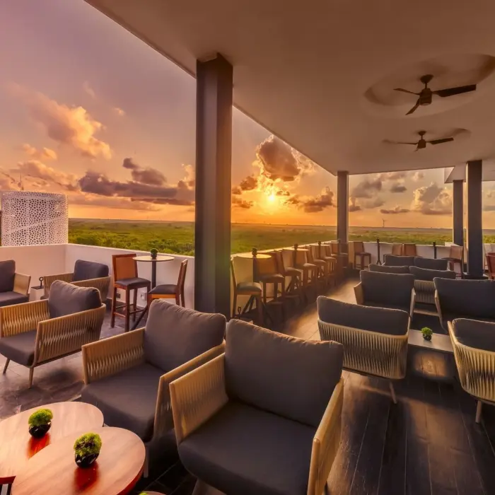 limes bar during a beautiful sunset at Haven Riviera Cancun