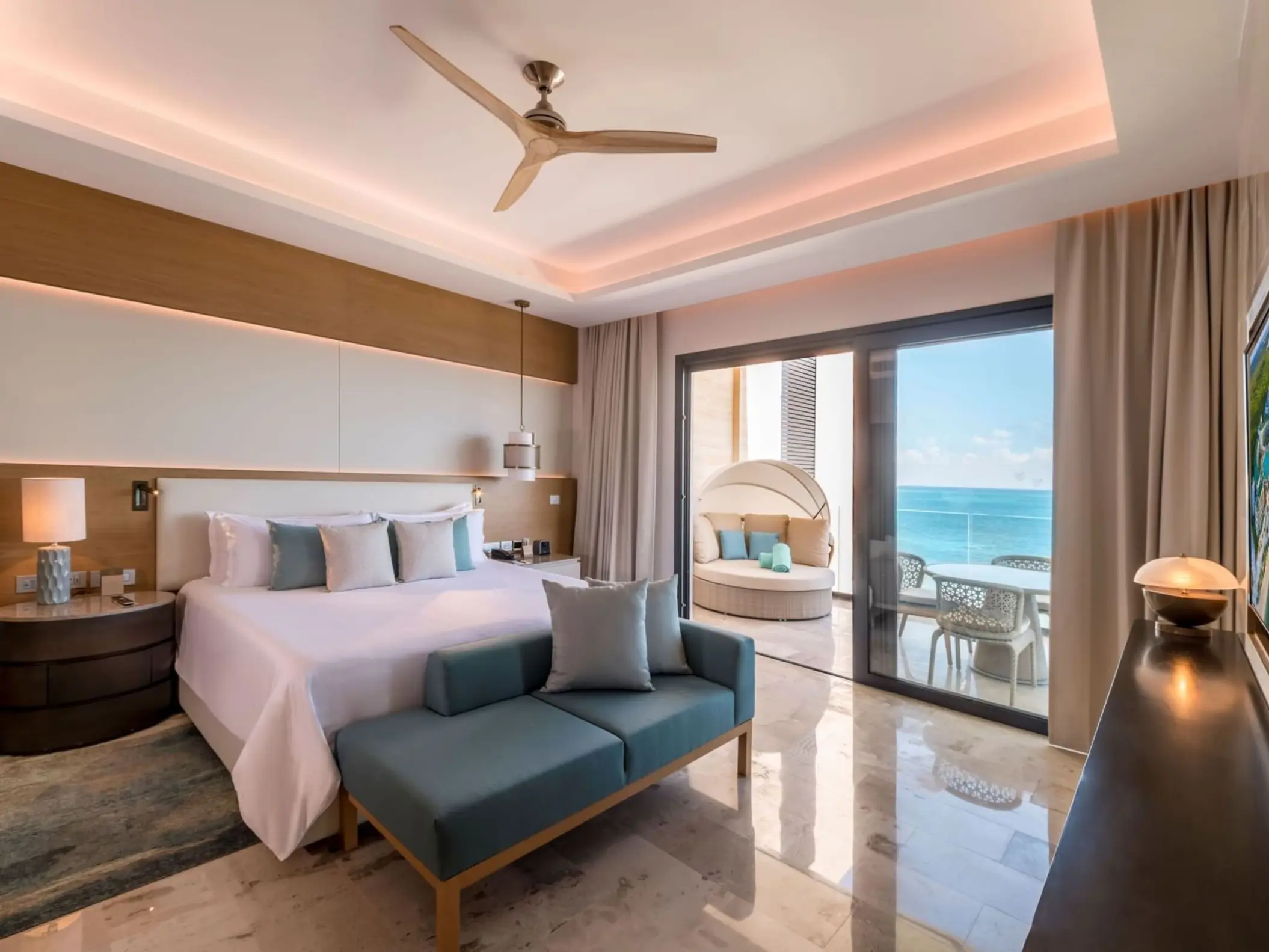 bedroom of suite at Haven Riviera Cancun