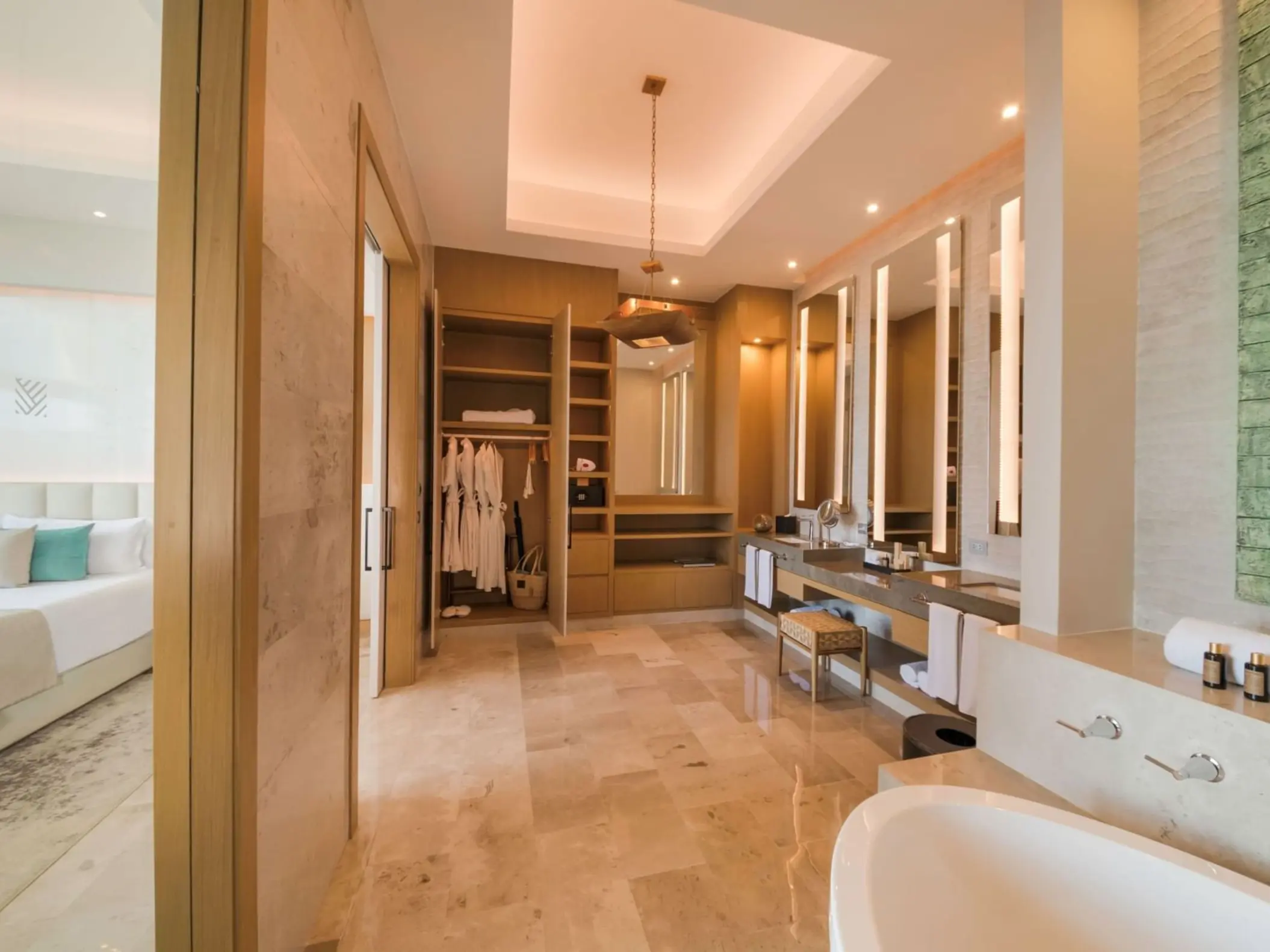 bathroom of presidential suite at Haven Riviera Cancun