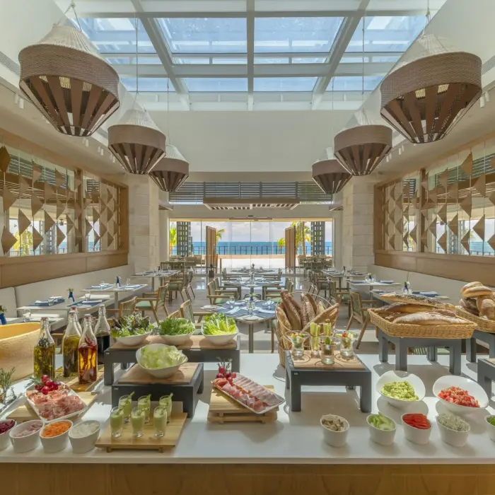 vora mar restaurant with food on display at Haven Riviera Cancun