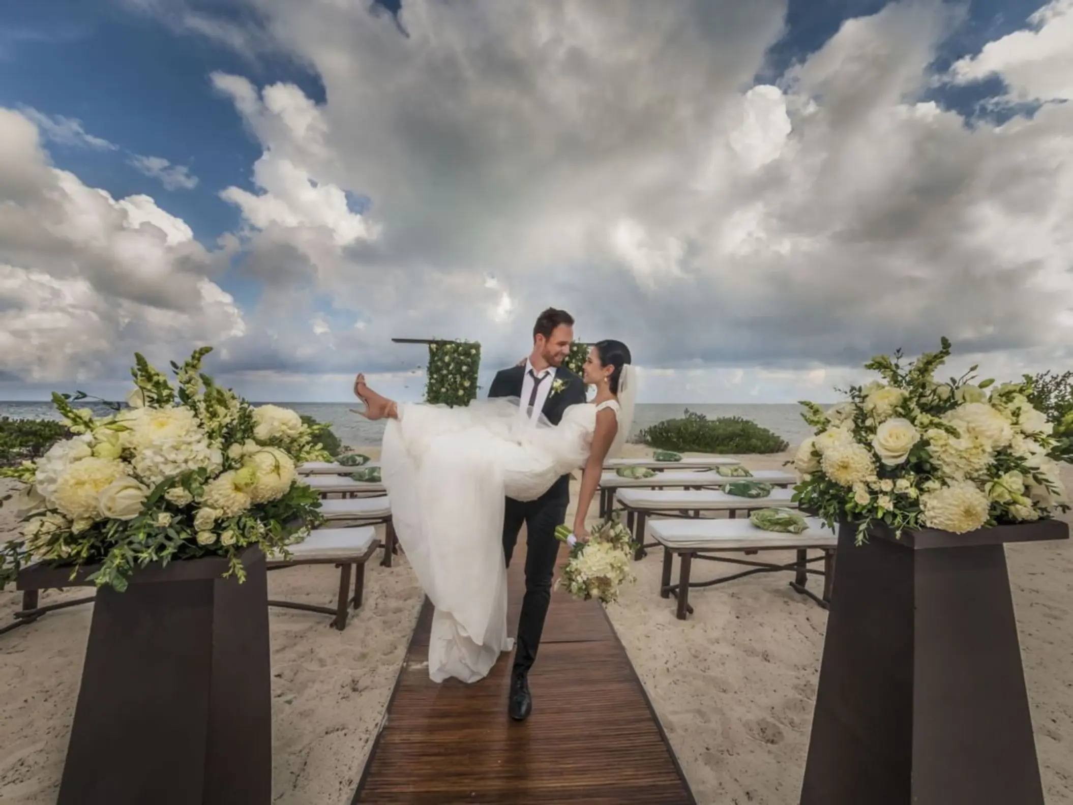 bride and groom at Haven Riviera Cancun