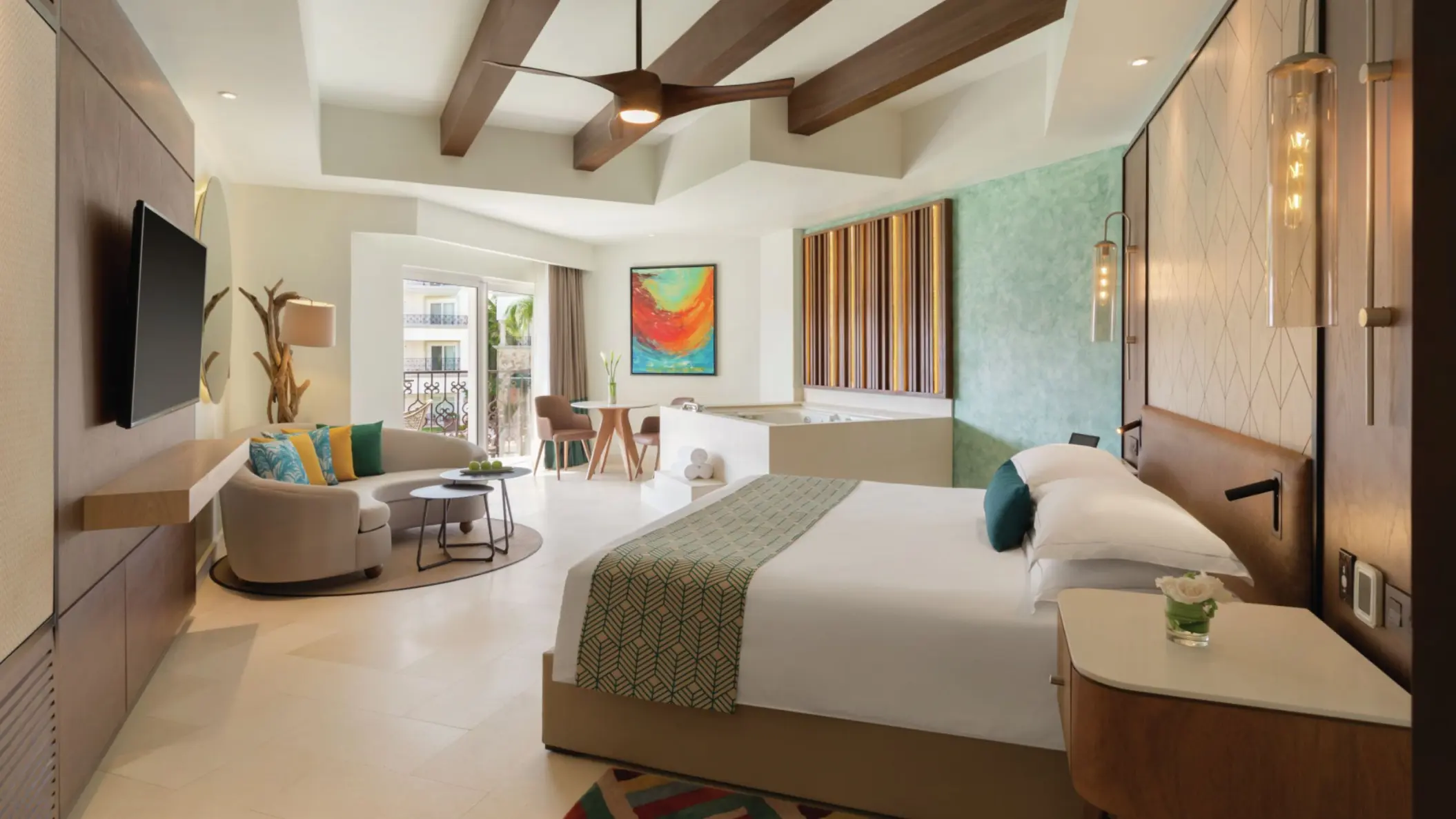 Junior Suite Garden View King at Hilton Playa del Carmen