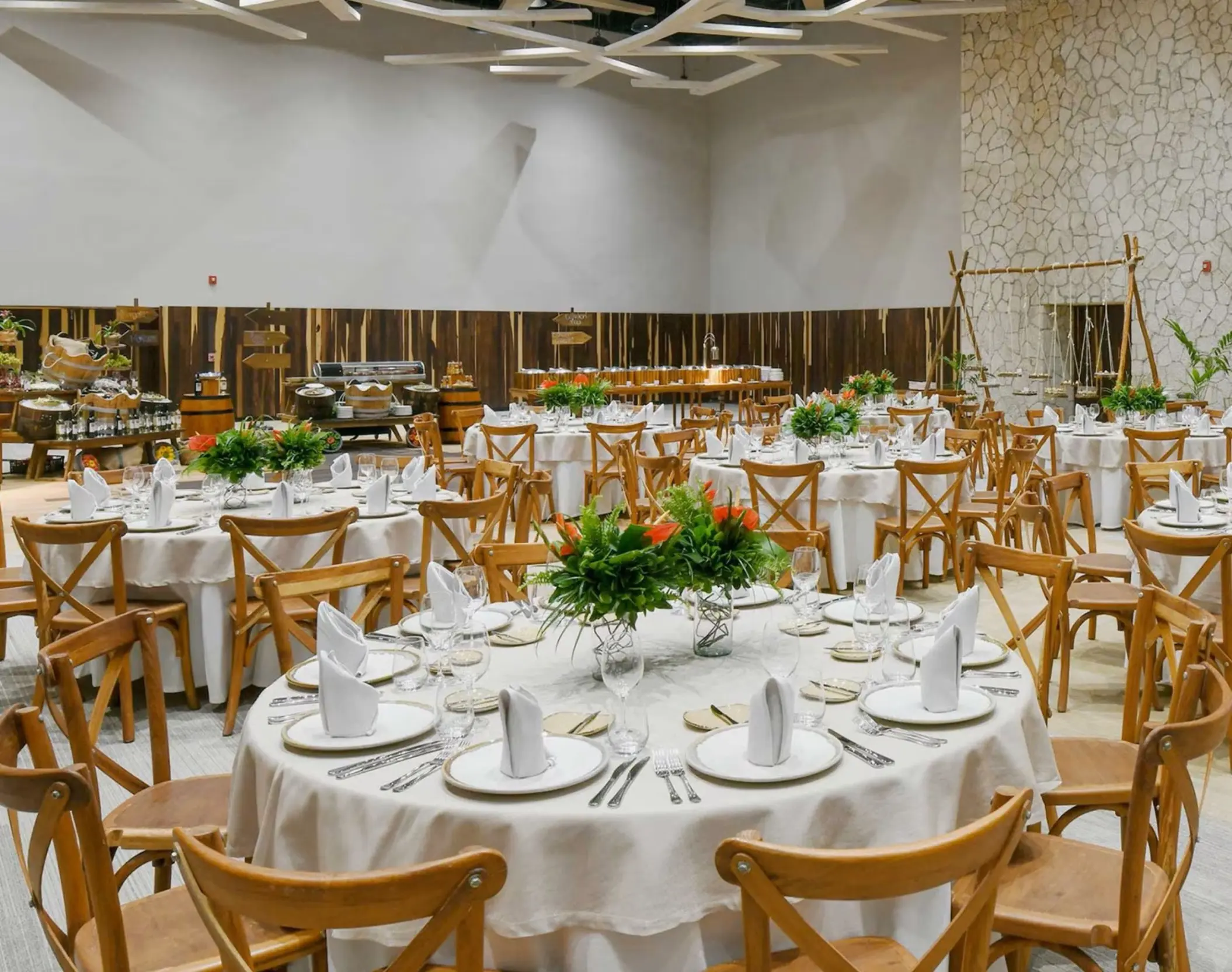 ballroom venue with reception setup at Hotel Xcaret Mexico