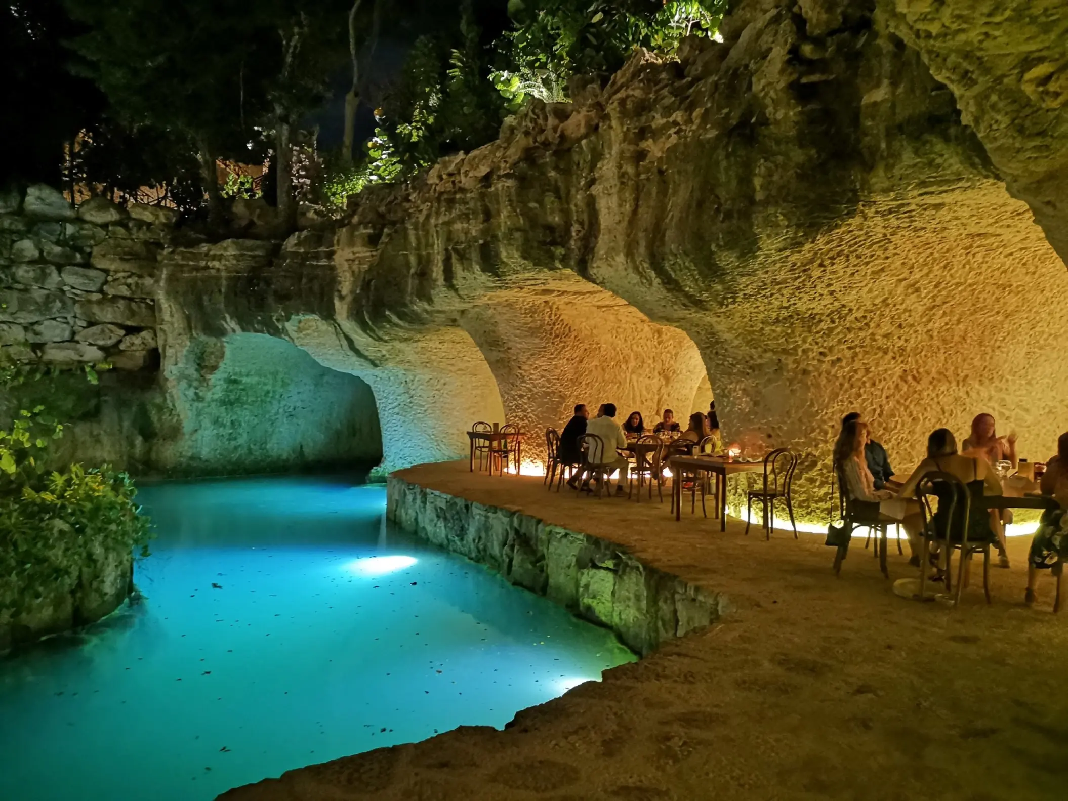 las cuevas restaurant at Hotel Xcaret Mexico