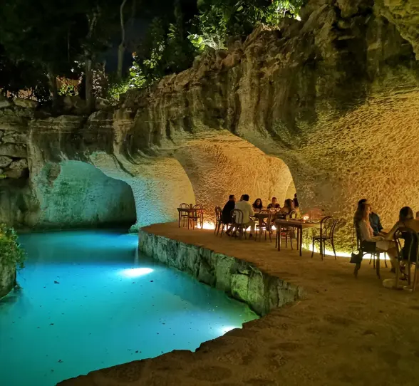 las cuevas restaurant at Hotel Xcaret Mexico