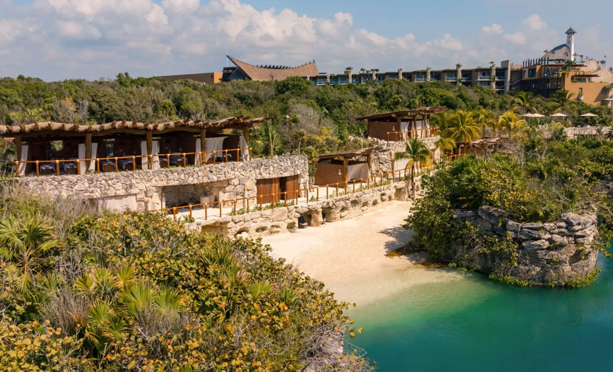 exteriors of the spa at Hotel Xcaret Mexico