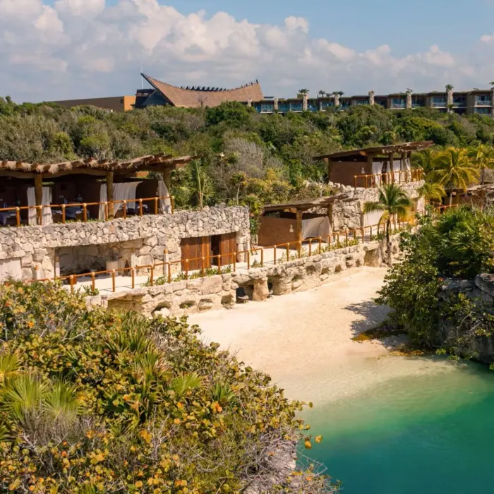 exteriors of the spa at Hotel Xcaret Mexico
