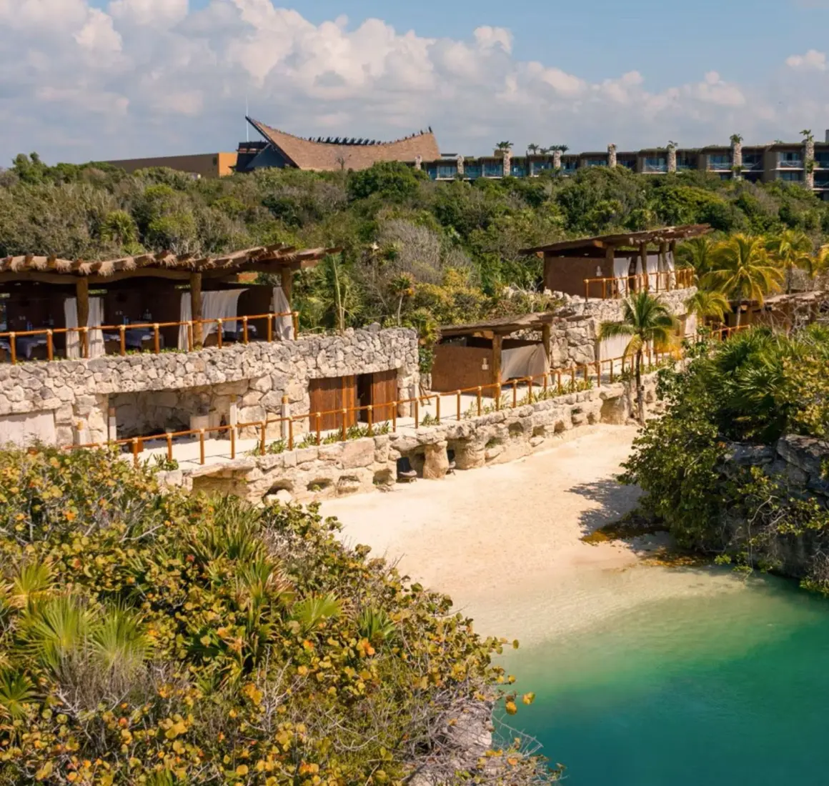 exteriors of the spa at Hotel Xcaret Mexico