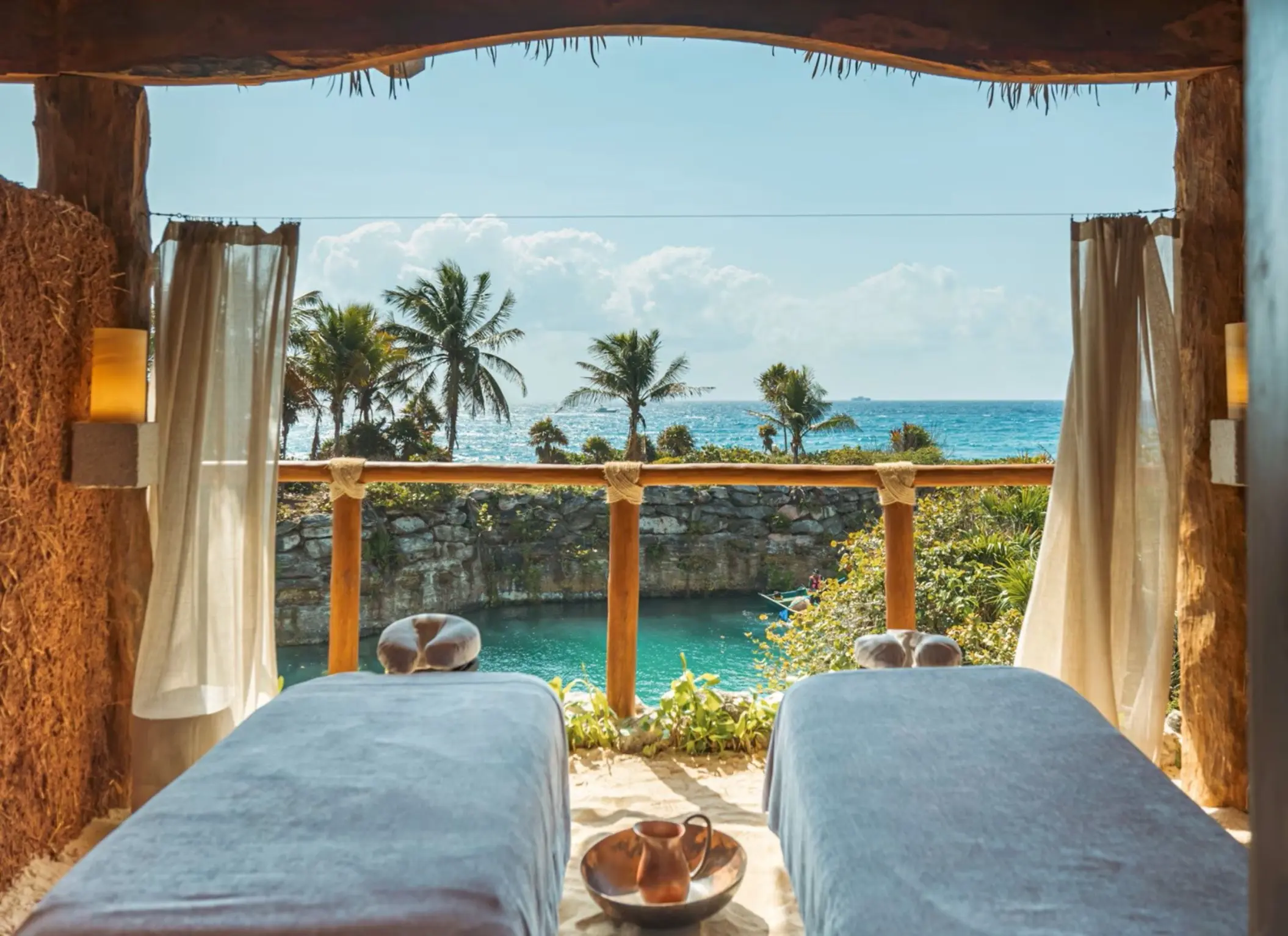 spa treatment room at Hotel Xcaret Mexico