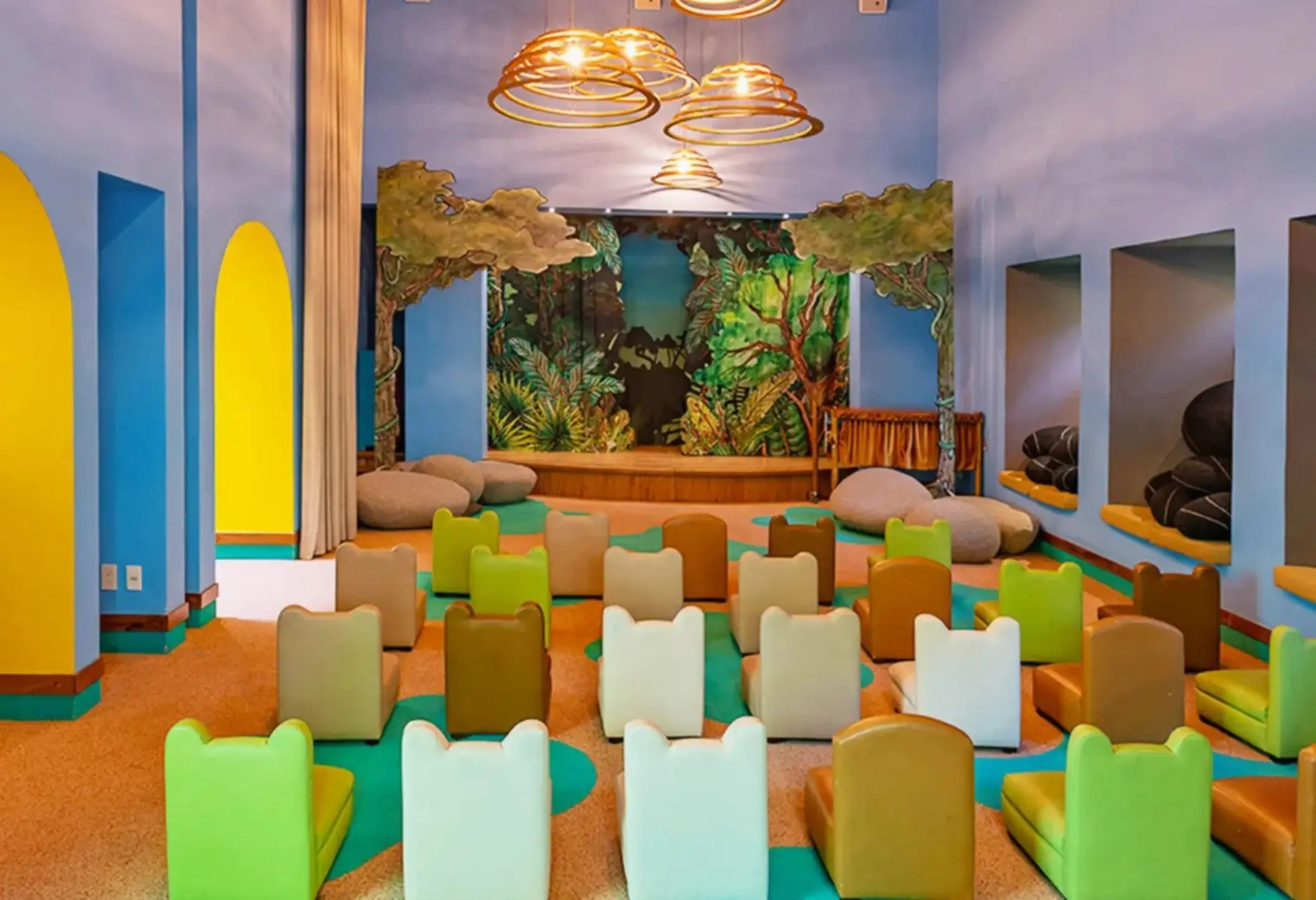 theater inside the kids club at Hotel Xcaret Mexico