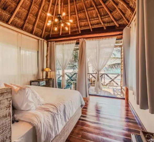 oceanfront suite at Hotelito Azul Tulum