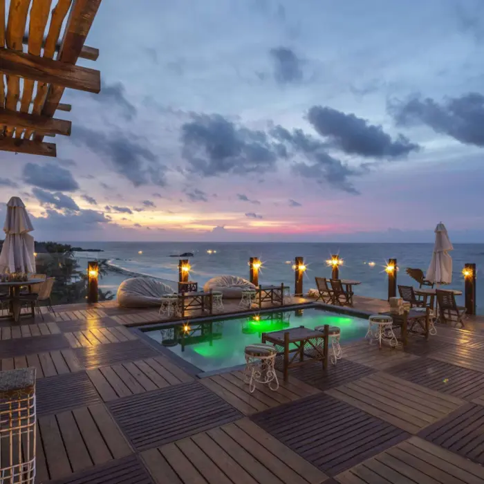 pool and bar at Hotelito Azul Tulum
