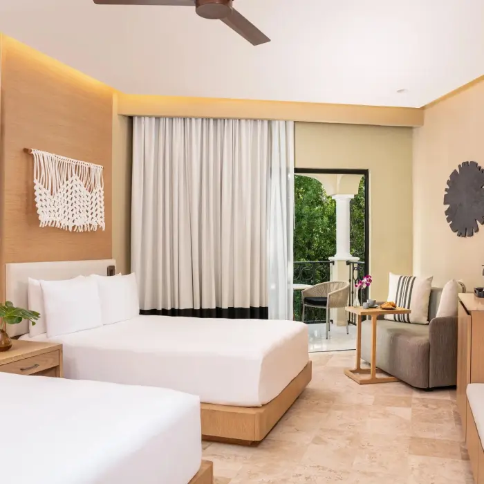 double bedroom at Hyatt Zilara Riviera Maya