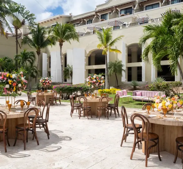 Hyatt Zilara Riviera Maya meeting and event space with reception decor