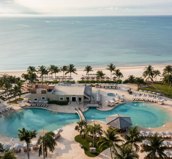Hyatt Zilara Riviera Maya pool and beach aerial view