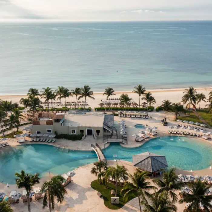 Hyatt Zilara Riviera Maya pool and beach aerial view