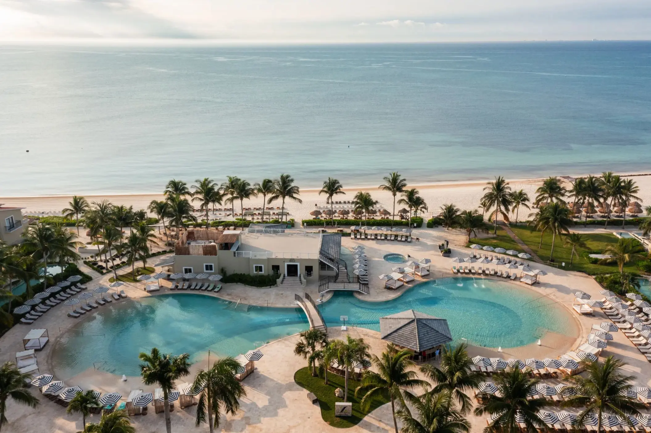 Hyatt Zilara Riviera Maya pool and beach aerial view