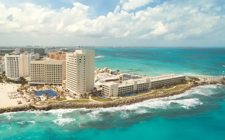 aerial view of hyatt ziva cancun