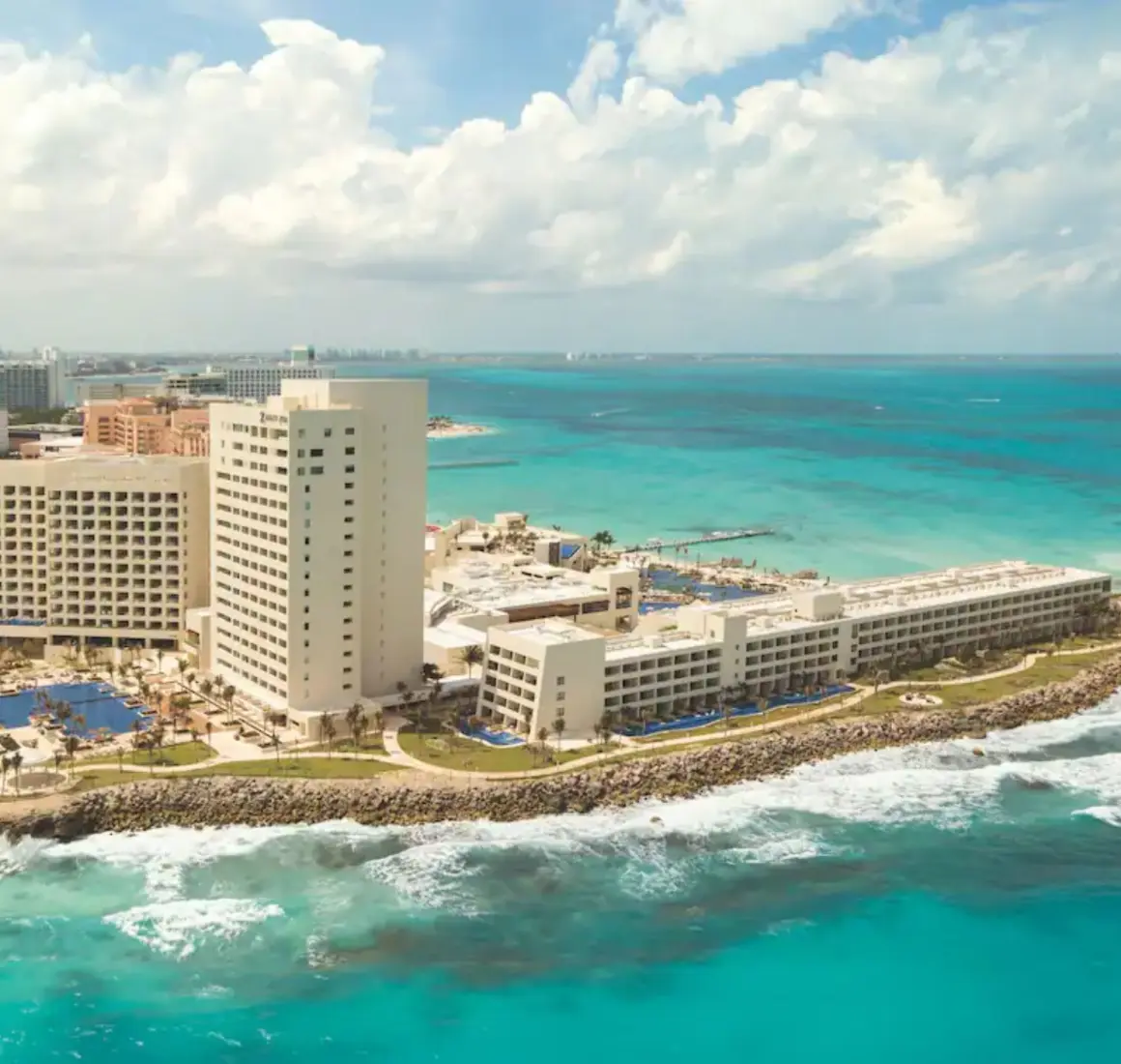 aerial view of hyatt ziva cancun