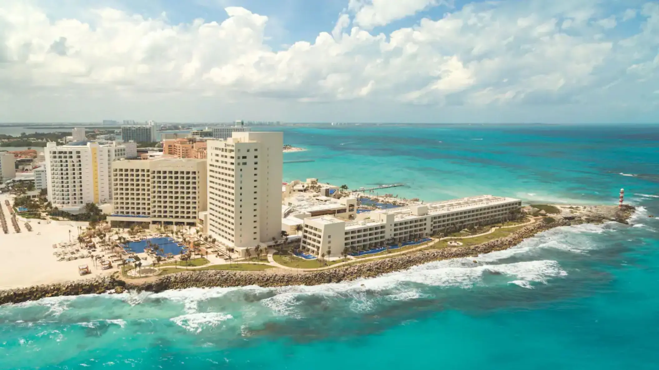 aerial view of hyatt ziva cancun