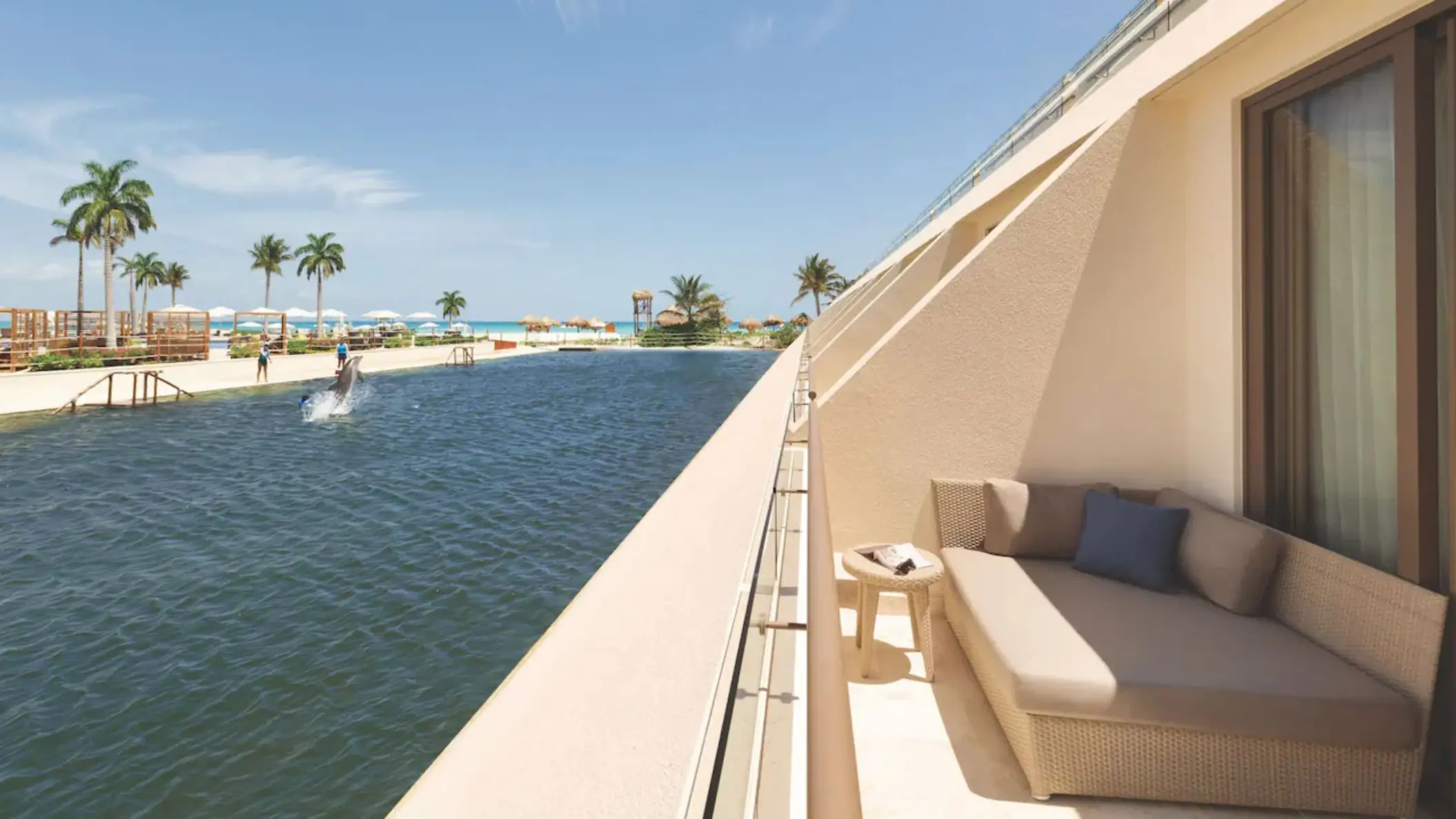view from the dolphin view master double suite at Hyatt Ziva Cancun