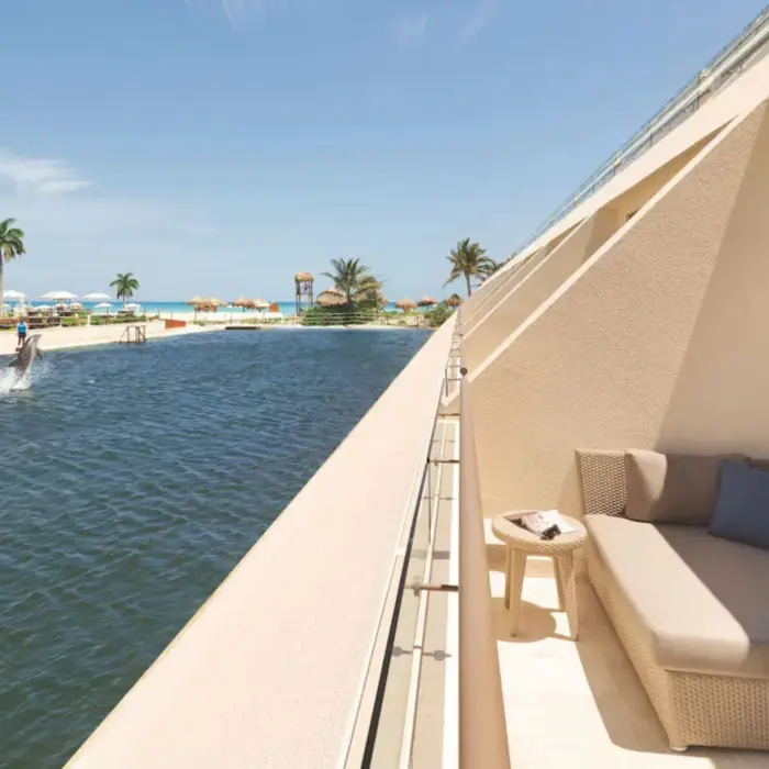 view from the dolphin view master double suite at Hyatt Ziva Cancun
