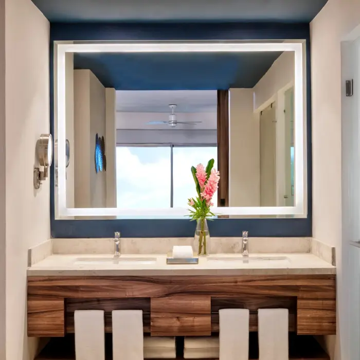 bathroom vanity at Hyatt Ziva Riviera Maya